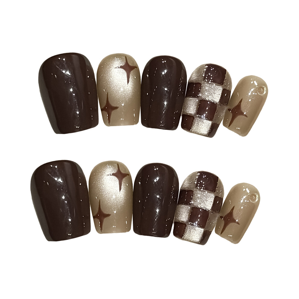 Dachuang Beauty (L) Cat Eye Square False Nails For Stage Performance