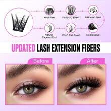 (6 rows of dense YFXMJ 9) Glue-Free False Lashes for Daily & Special Occasions