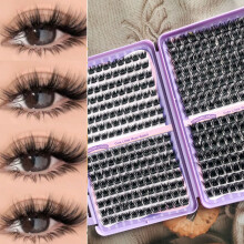 (32 row of dense DlY lashes YF084) Glue-Free False Lashes for Daily & Special Occasions