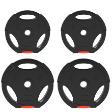 Hantelscheiben 2,5 kg und 5 kg, 2,5 cm Langhantelstange, 25–30 mm Bohrung, 4 Stück