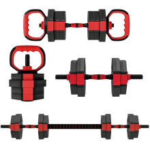 4-in-1 verstellbares Hantelset, 15 kg Langhantel, Krafttraining