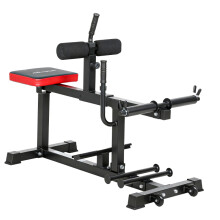 Beintrainingsbank Wadenhebermaschine mit Rollen, Stahl, Schwarz
