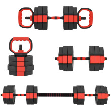 4-in-1 verstellbares Hantelset, 25 kg Langhantel, Heimkrafttraining