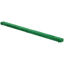 Zusammenklappbarer Balancierbalken, rutschfest, Wildleder, Holz, 210 x 10 x 6,5 cm, Grün