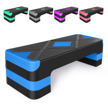 Aerobic-Stepper 68,5 cm mit 10-15-20 cm hohen Erhöhungen, blau