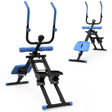 2-in-1 Stepper Bauchmuskeltrainer, faltbar, multifunktionales Heimfitnessgerät
