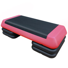 Aerobic-Stepper 76 cm (28,5 Zoll) Fitnesstrainer mit 4 Höhenverstellmöglichkeiten, Rot/Schwarz