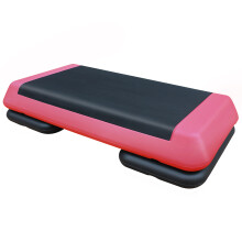 Aerobic-Stepper 76 cm (28,5 Zoll) Fitnesstrainer mit 2 Höhenverstellpolstern, Rot/Schwarz