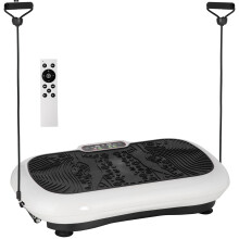 Vibrationsplatte Fitnessgerät mit 2 Widerstandsbändern, 99 Widerstandsstufen, 120 kg, 200 W