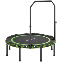 Fitness-Trampolin, verstellbare Handläufe, für drinnen und draußen, umweltfreundlich