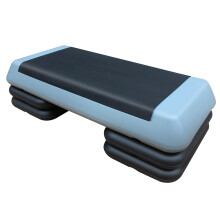 Aerobic-Stepper 76 cm (28,5 Zoll), 4 höhenverstellbare Polster, Grau/Schwarz