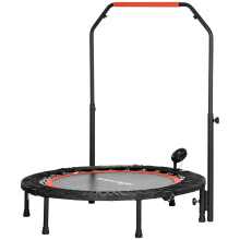 Mini-Trampolin mit LCD-Bildschirm, 4-fach höhenverstellbar (102 cm), Griffe bis 100 kg