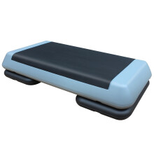 Aerobic-Stepper 76 cm (28,5 Zoll), 2 höhenverstellbare Polster, Grau/Schwarz