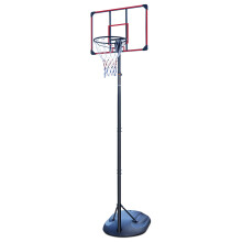 Outdoor-Basketballkorb, verstellbare Rollen (228–280 cm), stoßdämpfendes rotes Backboard