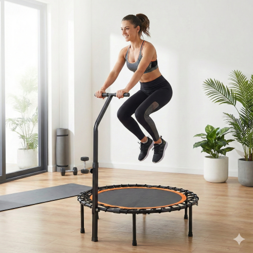 Heimfitness-Trampolin, schwarz-orange, Mini-Rebounder 2
