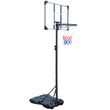 Tragbarer Basketballkorb, höhenverstellbar (164–213 cm), mit Rollen, für drinnen und draußen