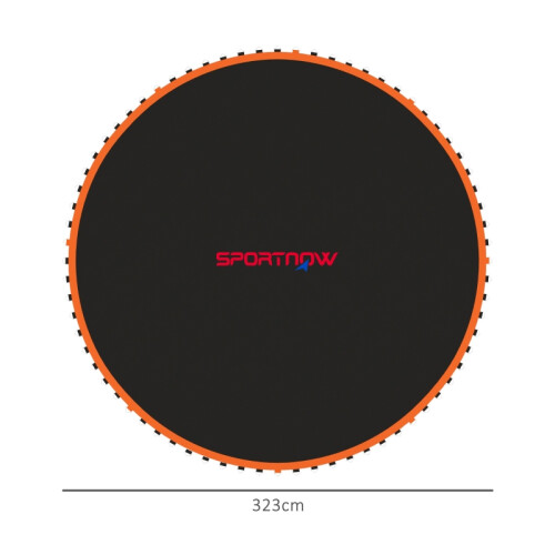 Runde Trampolin-Sprungmatte aus Polypropylen, orange 2