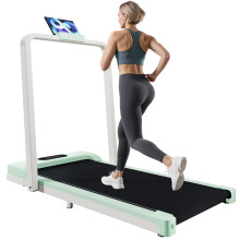 Heim-2-in-1-Laufband mit Fernbedienung, 1-6 km/h, Bluetooth-Freisprecheinrichtung, Handyhalterung und Klappfunktion