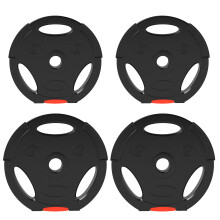 Hantelscheiben 5 kg und 7,5 kg, 2,5 cm Langhantelstange, 25 mm Bohrung, 4 Stück