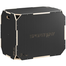 3-in-1-Sprungbox mit Griff, 3 Sprunghöhen, für Zuhause und draußen