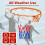 Basketballkorb-Ersatzteil 45,7 cm, robust, mit Netz, orange 4