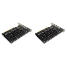 2X Placa de Arranjo de 4 Discos PH44 NVME Placa de Arranjo de DivisãO de Sinal PCIE
