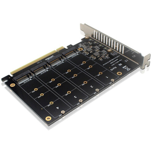 2X PH44 NVME 4-Disk Array Card PCIE Signal Split Array Card 1