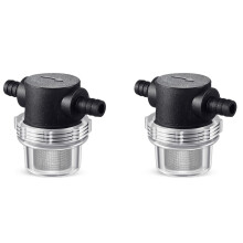 2X Water Pump Strainer,3/8 Inch Hose Barb In- Strainer Twist- Pipe Sprayer Filter for Water Pump 12V 80PSI