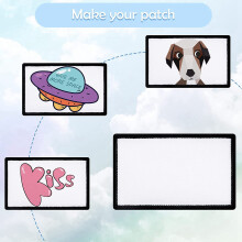 56 Pcs Sublimation Patches Blank Fabric Ironing Rectangular Blank Patches Fabric Repair Patches for Clothes, Hats