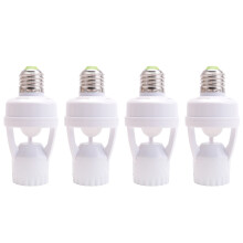 4X AC 110-220V 360 Degrees Pir Induction Motion Sensor IR Infrared Human E27 Plug Socket Base LED Bulb Holder