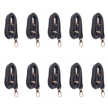 10X DIY Replacement Leather Bag Shoulder Strap Handle Body Adjustable 140 x 2cm, Black