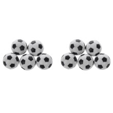 10X Plastic 32mm Soccer Indoor Table Football Replace Black+White