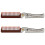 2 Pcs Brown Men Folding Pocket Comb PP Teeth Detangling Hair Beard Comb Metal Handle Foldable Combing Mustache Comb 2