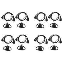 (8 Pack) 2Pin Advanced D Shape Clip-Ear Ptt Headset Auricolare Mic per 2 Way Radio Gp88S Gp300 Gp68 Gp2000 Gp88 Gp1840 Cp1240 A8 A6 A10 A12