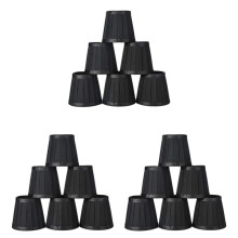 Clip Anclipsen Lampenschirme Kerze Kronleuchter Lampenschirme für Decken Pendelleuchte Tisch Lampe Stehend Leuchte 18 Stück Schwarz