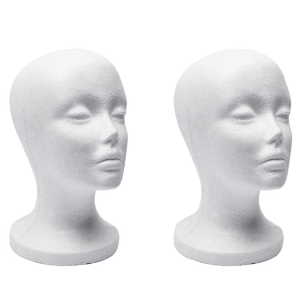 2X Foam Mannequin  Model Sunglasses Eyeglass Stand Hat Cap Display Holder Headset Mannequin  Display Stand Rack