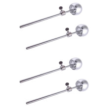 4 Stücke Bass Trommel Pedal Schläger Aluminium Legierung Hammer Kopf Schlagzeug Instrument Zubehör Teile,Silber