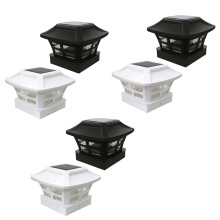 3X Solar Pfosten Kappe Lichter Draussen Pfosten Solar Lichter LED Birnen Zaun Pfosten Lichter für 4X4 Zoll Holz Pfosten Warm Weiß