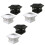 3X Luzes de Poste Solar para Postes Ao Ar Livre Luzes Solares de LED para Cerca Postes para Postes de Madeira de 4X4 Polegadas Branco Quente 1