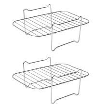 2X Air Fryer Rack for  DZ201/DZ401 Foodi Accessories Stainless Steel Multi-Layer Stackable Dehydrator Rack