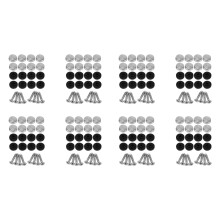 64 Pcs 14mm Dia Stainless Steel Decorative Mirror Screw Cap Nails