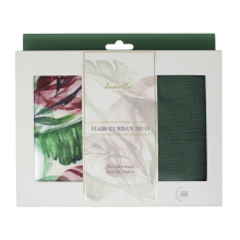 Twin Pack Green And Floral Botanical Hair Turban Towel