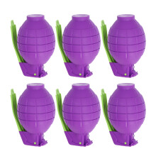 6 Stück Kinder-Spielzeug-Handgranaten mit Sound & Licht, Kunststoff, 10 cm, Lila