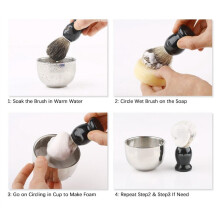 Luxury Black Resin Shaving Brush