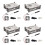 4X Cover Nel Acrilico Trasparente / Trasparente E Nero per Raspberry Pi 4 Modello B, con Ventola di Raffreddamento 1