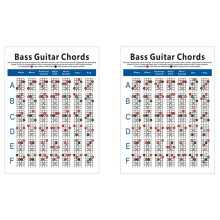 2X Electric Bass Guitar Chord Chart 4 String Guitar Chord Fingering Diagram Exercise Diagram Small