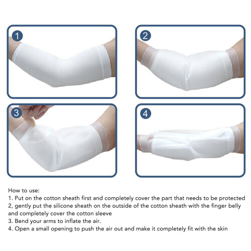 Upper Arm Shower Cast Cover Waterproof Silicone Sleeve Protector M 2