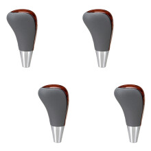 4X Wood Grain Car Gear Shift Knob for Camry/Harrier Fortuner Crown Land Lever Shifter Stick Grey