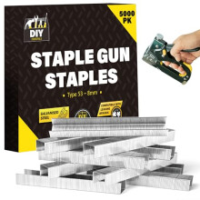 SOL 5000pk Staple Gun Staples Type 53 8mm ? Heavy Duty Galvanised Staples for Upholstery, DIY & Office