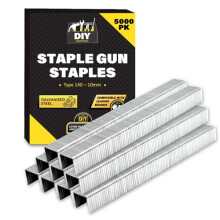 SOL 5000pk Staple Gun Staples Type 140 10mm ? Heavy Duty Galvanised Staples for Upholstery & DIY